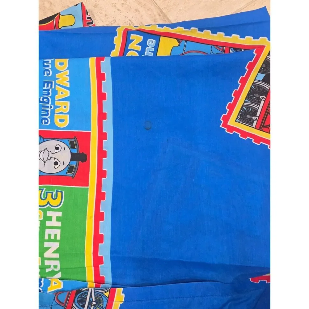 Lot of 3 Thomas‎ and Friends Twin Fitted Flat Sheet Lot Dan River Vtg Blue White
